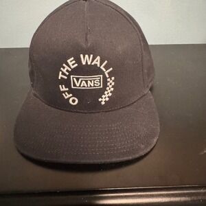 Vans Off The Wall Baseball Cap Hat Black Adjustable The‎ Original Since 1966